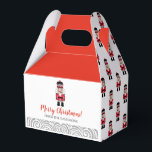 Rode notenkraker kerstvakantie bedankdoosjes<br><div class="desc">Een schattig kerstfeest gunstbox. En pas het aan met uw vakantie begroeting en naam. Ontworpen voor u door Blackberry Boulevard.</div>