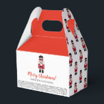 Rode notenkraker kerstvakantie bedankdoosjes<br><div class="desc">Een schattig kerstfeest gunstbox. En pas het aan met uw vakantie begroeting en naam. Ontworpen voor u door Blackberry Boulevard.</div>