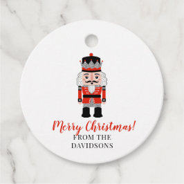 Rode notenkraker kerstvakantie bedankjes labels