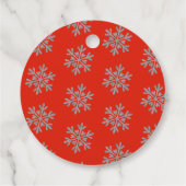 Rode notenkraker kerstvakantie bedankjes labels (Achterkant)