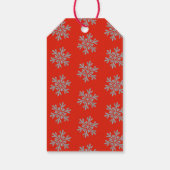 Rode notenkraker kerstvakantie cadeaulabel (Achterkant)