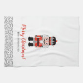 Rode notenkraker kerstvakantie theedoek (Horizontaal)