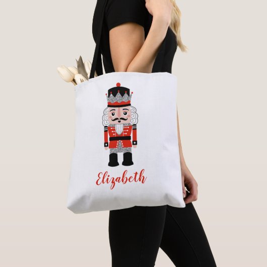 Rode notenkraker kerstvakantie tote bag (Dichtbij)