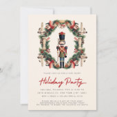 Rode Notenkraker krans kerstfeest Kaart (Voorkant)