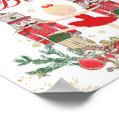 Rode Notenkraker Winter Onederland Warme Chocolade Poster (Hoek)