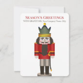 Rode Notenkraker Zakelijke Kerstmis Kaarten (Voorkant)