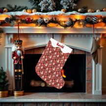 Rode notenkrakers patroon Kerstmaand gepersonalise