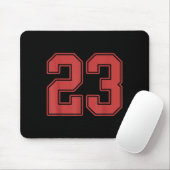 Rode Nummer 23 Jersey Speler Uniform #23 Muismat (Met muis)