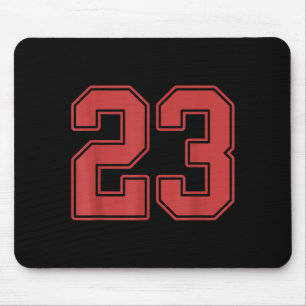 Rode Nummer 23 Jersey Speler Uniform #23 Muismat