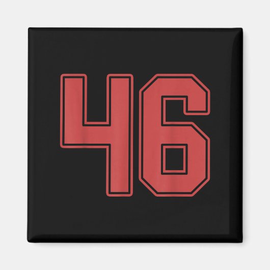 Rode Nummer 46 Jersey Speler Uniform #46 Magneet (Voorkant)