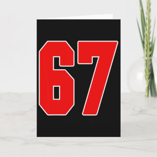 Rode Nummer 67 Jersey Grote #67 Uniform Favoriete  Kaart