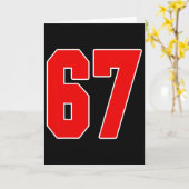 Rode Nummer 67 Jersey Grote #67 Uniform Favoriete Kaart (Gele Bloem)
