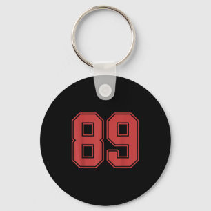 Rode Nummer 89 Jersey Speler Uniform #89 Sleutelhanger