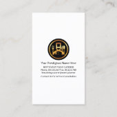 Rode Ober Pak Stropdas Gouden Bestek Cateraar Visitekaartje (Achterkant)