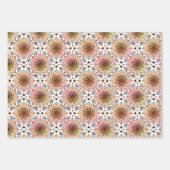 Rode oceaan blauw Sinaasappel mandala bloem batik  Inpakpapier Vel (Voorkant 2)