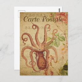  rode octopus briefkaart