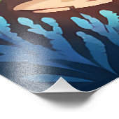 Rode octopus foto afdruk (Hoek)