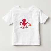 Rode octopus kinder shirts (Voorkant)