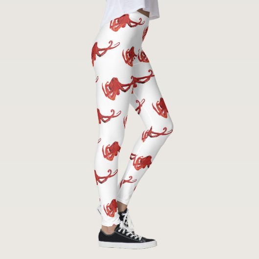 Rode octopus leggings (Rechts)