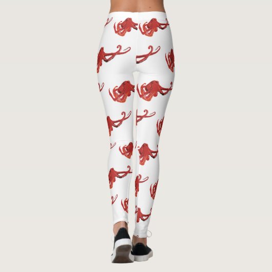 Rode octopus leggings (Achterkant)