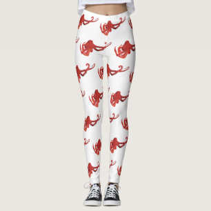 Rode octopus leggings