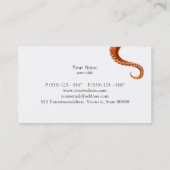  rode octopus mariene biologie nautisch visitekaartje (Achterkant)