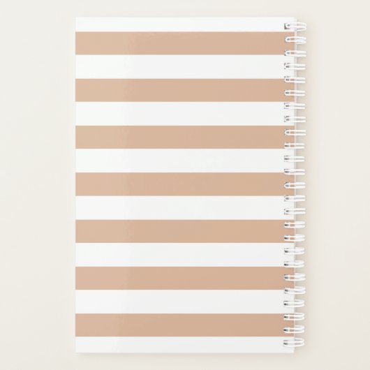 Rode octopus modern strand, wit zand gestript planner (Achterkant)