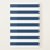 Rode octopus modern strand witte marineblauw gestr planner (Achterkant)