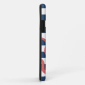 Rode octopus moderne strand wit marineblauw gestre Case-Mate iPhone case (Achterkant/rechts)