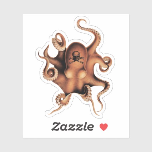 Rode octopus sticker (Vel)