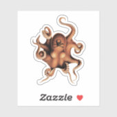 Rode octopus sticker (Vel)