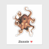 Rode octopus sticker (Vel)