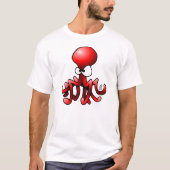 Rode octopus t-shirt (Voorkant)