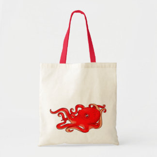 Rode octopus tote bag