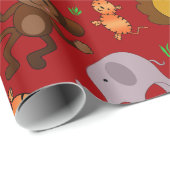 Rode oerwouden safari cadeaupapier (Rol Hoek)