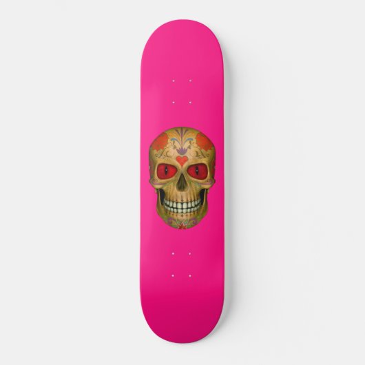 Rode ogeensuiker schedel Zombie Hot Roze skateboar Persoonlijk Skateboard (Voorkant)