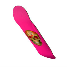 Rode ogeensuiker schedel Zombie Hot Roze skateboar