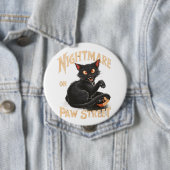 Rode ogen en enge schaduwen ronde button 4,0 cm (In situ)