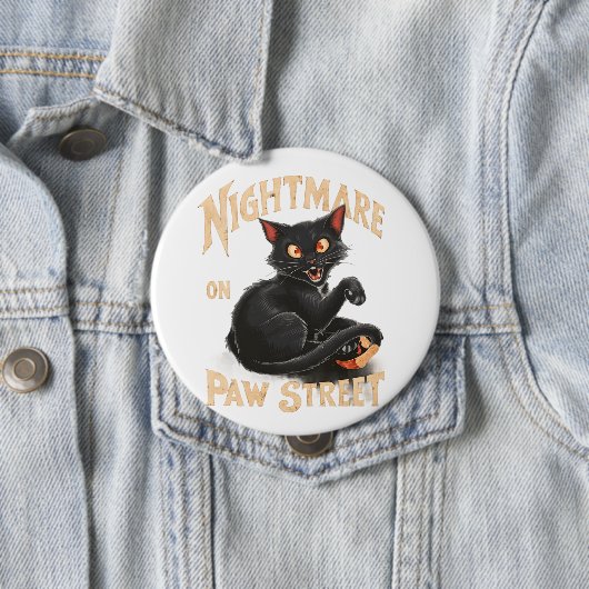 Rode ogen en enge schaduwen ronde button 4,0 cm (In situ)