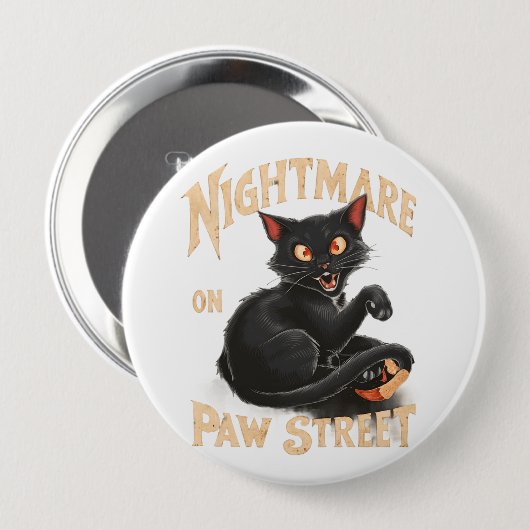 Rode ogen en enge schaduwen ronde button 4,0 cm (Voorkant /achterkant)