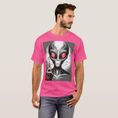 Rode ogen gooien vredesteken op t-shirt (Voorkant volledig)