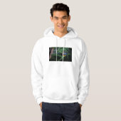 Rode ogen kikker op leder hoodie (Voorkant volledig)