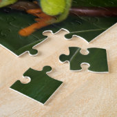 Rode ogen kikker op stoom legpuzzel (Zijkant)