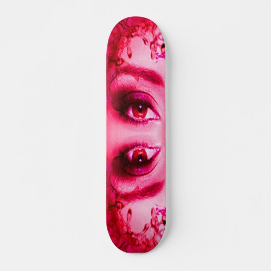 Rode Ogen Persoonlijk Skateboard (Voorkant)