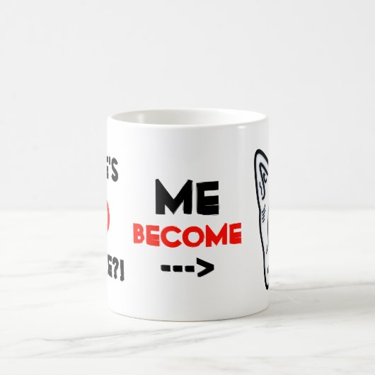 Rode ogen pointe oren vampier-achtig wezen koffiemok (Center)