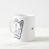 Rode ogen pointe oren vampier-achtig wezen koffiemok (Voorkant links)