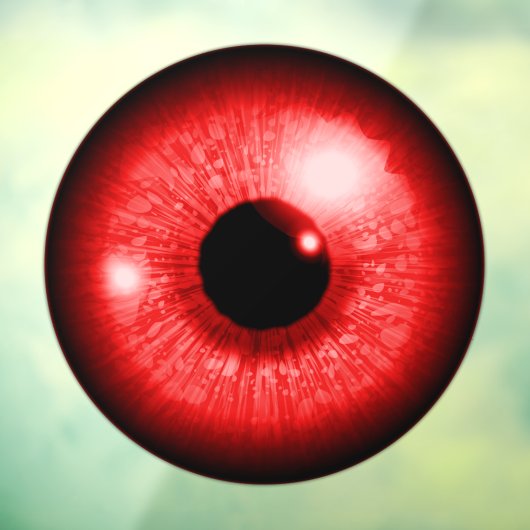 Rode ogen raamsticker (Vel 3)