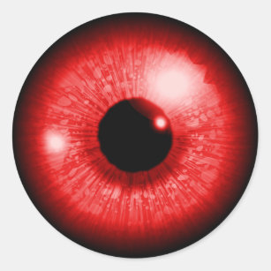 Rode ogen ronde sticker