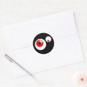 Rode ogen ronde sticker (Envelop)