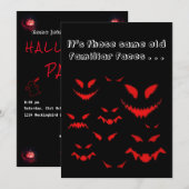 Rode ogen voor het kwaad op zwarte Creepy Hallowee Kaart (Voorkant / Achterkant)